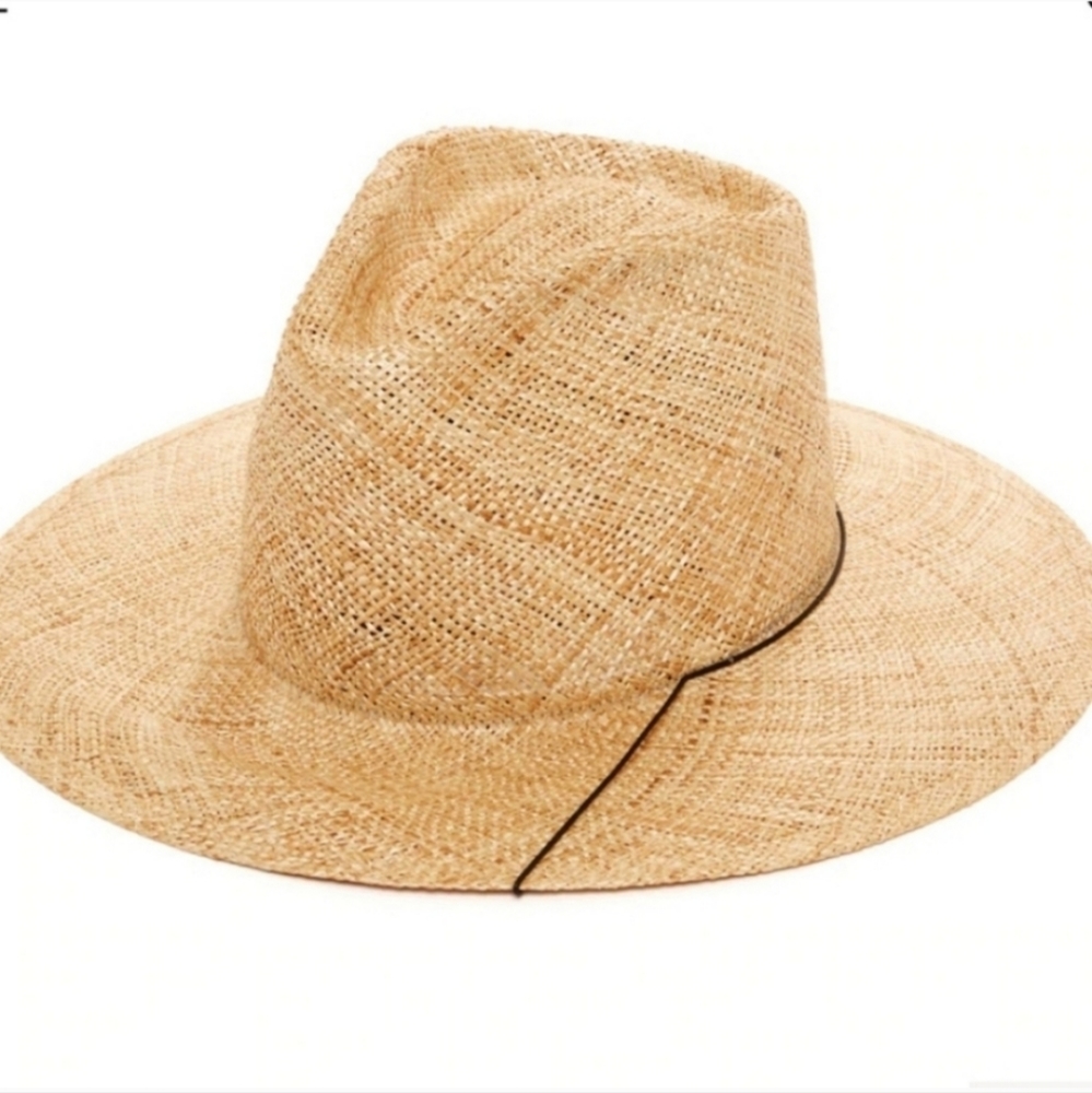 Janessa Leone Jeanne Straw Panama Hat M